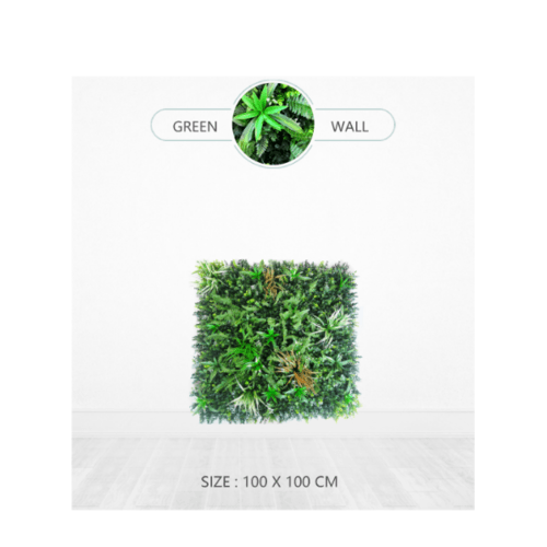 Tree‘O ต้นไม้เทียมติดผนัง รุ่น MZ189014A  ขนาด 100×100×5 ซม.  สีเขียว Tree‘O