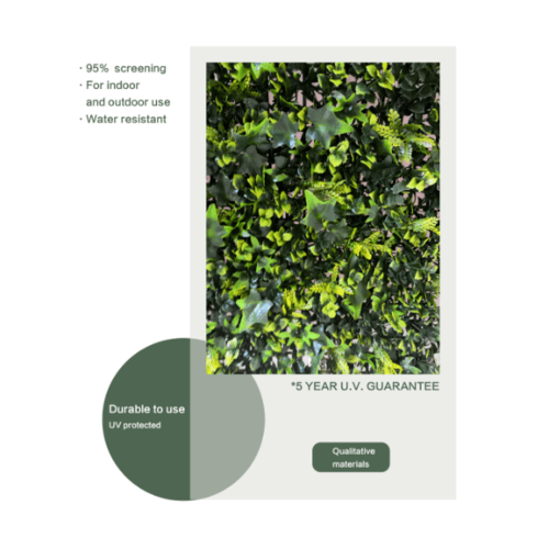 ต้นไม้เทียมติดผนัง รุ่น MZ188026A   ขนาด 50×50×3 ซม.  สีเขียว Tree‘O