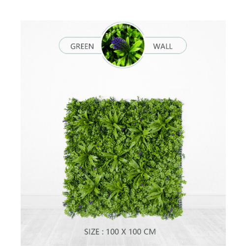 ต้นไม้เทียมติดผนัง รุ่น MZ189003A  ขนาด 100×100×5 ซม.  สีเขียว Tree‘O