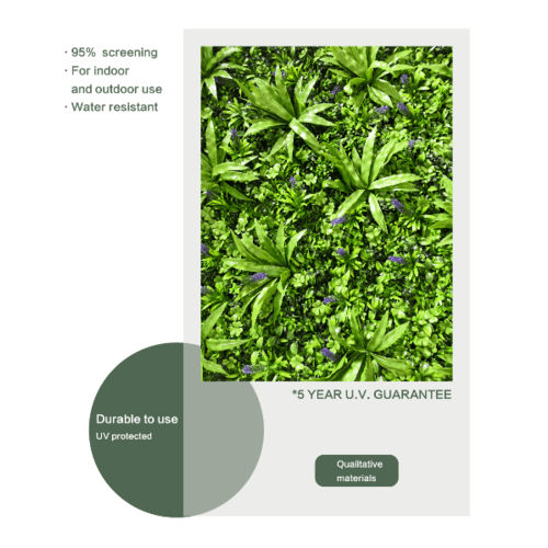 ต้นไม้เทียมติดผนัง รุ่น MZ189003A  ขนาด 100×100×5 ซม.  สีเขียว Tree‘O