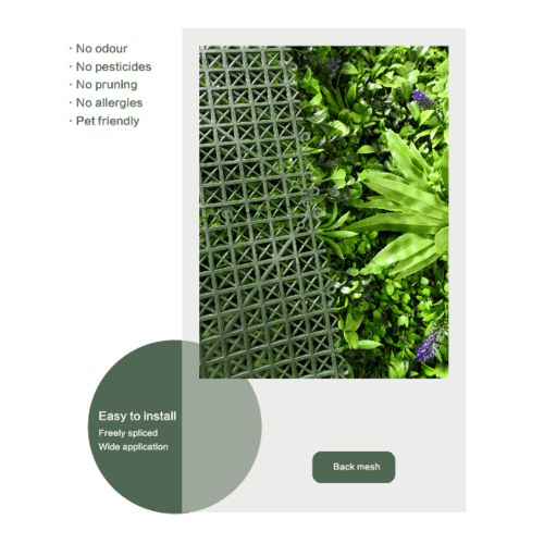 ต้นไม้เทียมติดผนัง รุ่น MZ189003A  ขนาด 100×100×5 ซม.  สีเขียว Tree‘O