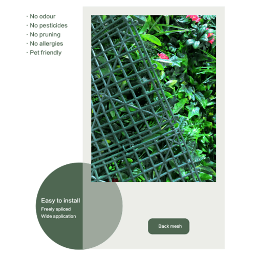 ต้นไม้เทียมติดผนัง รุ่น MZ189001A  ขนาด 100×100×5 ซม.  สีเขียว Tree‘O