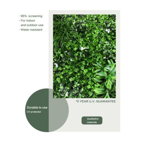 ต้นไม้เทียมติดผนัง รุ่น MZ189005A  ขนาด 100×100×5 ซม.  สีเขียว Tree‘O