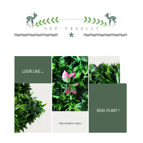 TreeO ต้นไม้เทียมติดผนัง 100×100×5 ซม.  รุ่น MZ189009D  สีเขียว