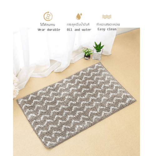 COZY พรมเช็ดเท้า 40×60×1.5cm. รุ่น JHX-18 สีน้ำตาล 