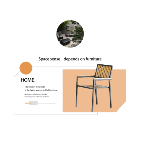 Delicato เก้าอี้สนาม  ขนาด58×54×86ซม. HB10 สีไม้ 