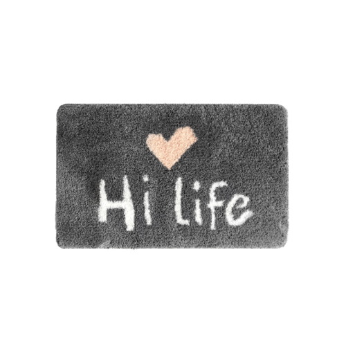 COZY พรมเช็ดเท้าขนนุ่ม HI-LIFE 50×80×1.5ซม. สีเทาเข้ม