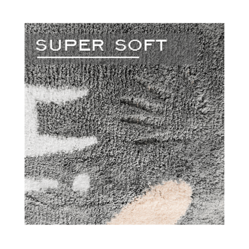 COZY พรมเช็ดเท้าขนนุ่ม HI-LIFE 50×80×1.5ซม. สีเทาเข้ม