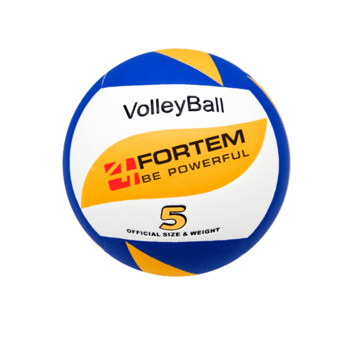 ลูกวอลเลย์บอลPU เบอร์5 รุ่น SG-5646 ขนาด  Φ21.5ซม. สีเหลือง-น้ำเงินแถมเข็มก๊าซ 4TEM