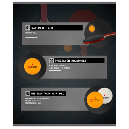 4TEM ลูกปิงปอง  1 ดาว รุ่น SG-9283 เส้นผ่าศูนย์กลาง 4 ซม. (6 ลูก/แพ็ค). สีขาว-ส้ม