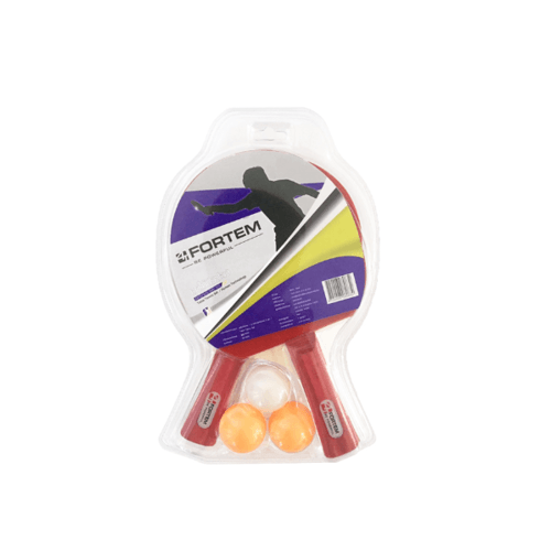 4TEM ชุดไม้ปิงปอง 1คู่ พร้อมลูกปิงปอง 3ลูก รุ่น SG-9285 ขนาด15x25x2ซม สีแดง