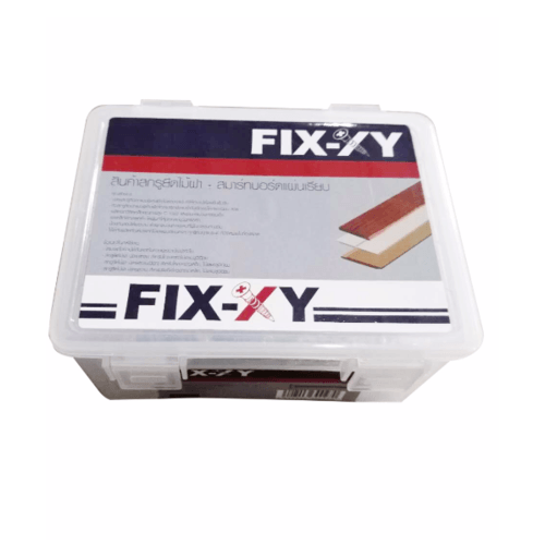 FIX-XY สกรูยึดไม้ฝาปลายแหลม ขนาด #8 ยาว 32มม. บรรจุ 500ตัว/กล่อง สีิเงิน
