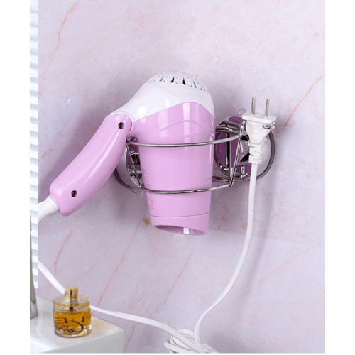 Iris ที่เก็บไดร์เป่าผมสเตนเลสติดผนังแบบสูญญากาศ รุ่น ZXYC010 ขนาด 11.5 x 15 x 13 ซม. สีโครเมี่ยม