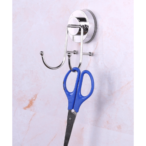 Iris ขอแขวนผ้าสแตนเลสคู่ติดผนังแบบสูญญากาศ รุ่น ZXYC013 ขนาด 3 x 9 x 12 ซม. สีโครเมี่ยม