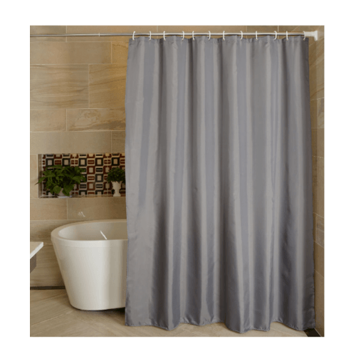 Primo ม่านห้องน้ำโพลีเอสเตอร์ รุ่น DDF010-GY ขนาด 180x180 ซม. สีเทา