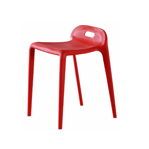Delicato เก้าอี้โมเดิร์นพลาสติก KML-026-RD สีแดง