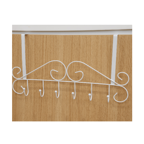 Iris ขอแขวนผ้าสแตนเลส 6 ขอ รุ่น GZC056   สีขาว