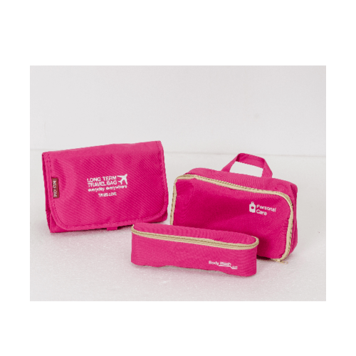 กระเป๋าจัดระเบียบแยกชิ้นได้ รุ่น ZRH-019-FS ขนาด 23.5x18x3 cm สีชมพูบานเย็น