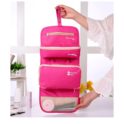 กระเป๋าจัดระเบียบแยกชิ้นได้ รุ่น ZRH-019-FS ขนาด 23.5x18x3 cm สีชมพูบานเย็น