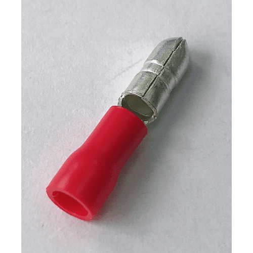 V.E.G. หัวเสียบตัวผู้(แบบกลมหุ้ม) F1.5B สีแดง ( 10ชิ้น/แพค)