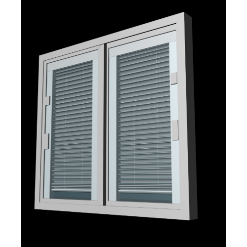 WELLINGTAN หน้าต่างไวนิล บานเลื่อน SS (มู่ลี่) KWB1211-2P 120x110ซม. สีขาว พร้อมมุ้ง