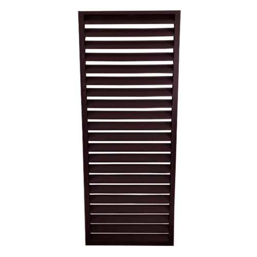ระแนงอลูมิเนียม สำเร็จรูป ALU-LVR2B 100x200x3.8cm. สีน้ำตาล WELLINGTAN
