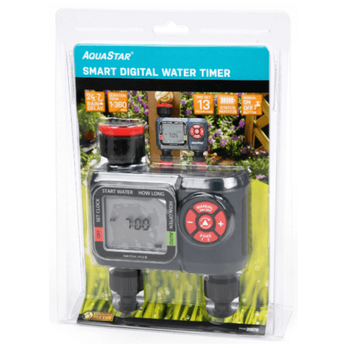 Aquarstar เครื่องตั้งเวลารดน้ำระบบดิจิตอล 2ทาง รุ่น 25576