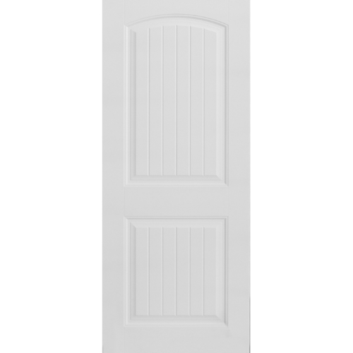 HOLZTUR ประตู HDF บานทึบ 2ฟักทำร่อง ขนาด 80x200ซม.  HDF-S04  สีขาว