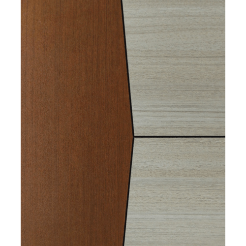 HOLZTUR ประตูเมลามีน เซาะร่องดำ MD-MD24 80x200ซม. สีเทา-น้ำตาล