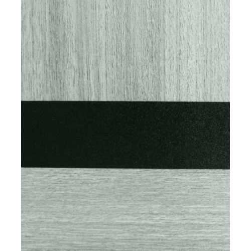 HOLZTUR ประตูเมลามีน เซาะร่อง MD-MD27 80x200ซม. สีเทา-ดำ