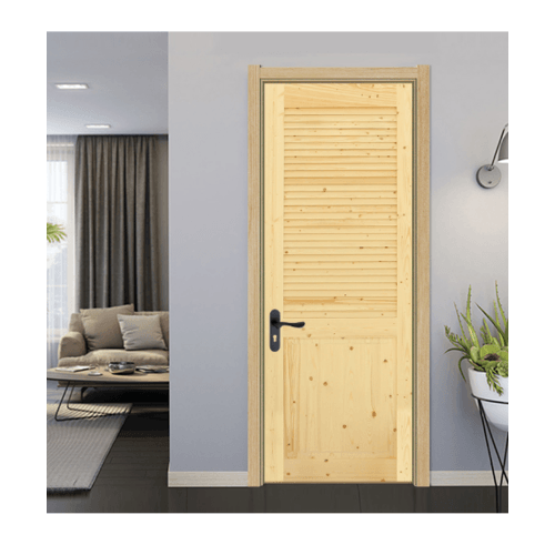 GREAT WOOD ประตูไม้สน เกล็ดครึ่งบานลูกฟัก รุ่น PW-HLD ขนาด 70x200 ซม.