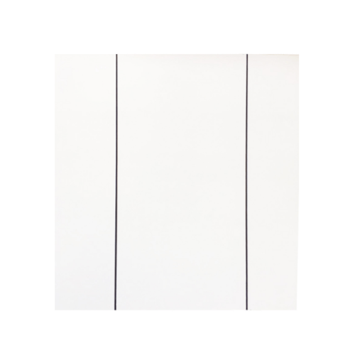 WELLINGTAN ประตู WPC รุ่น WPC-01 (สำหรับใช้ภายใน) บานทึบเซาะร่องดำ ขนาด 80x200 ซม. สีขาวมุข (ไม่เจาะลูกบิด)