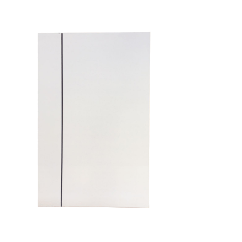 WELLINGTAN ประตู WPC บานทึบเซาะร่องดำ WPC-01 80x200ซม. สีขาวมุข (ไม่เจาะ)