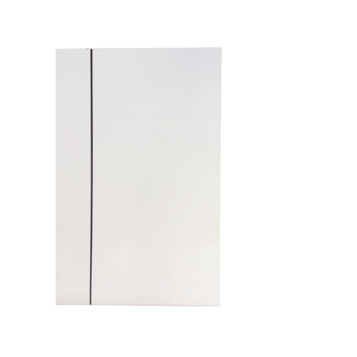 WELLINGTAN ประตู WPC รุ่น WPC-01 (สำหรับใช้ภายใน) บานทึบเซาะร่องดำ ขนาด 80x200 ซม. สีขาวมุข (ไม่เจาะลูกบิด)