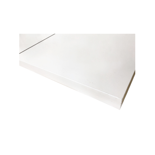 WELLINGTAN ประตู WPC รุ่น WPC-01 (สำหรับใช้ภายใน) บานทึบเซาะร่องดำ ขนาด 80x200 ซม. สีขาวมุข (ไม่เจาะลูกบิด)