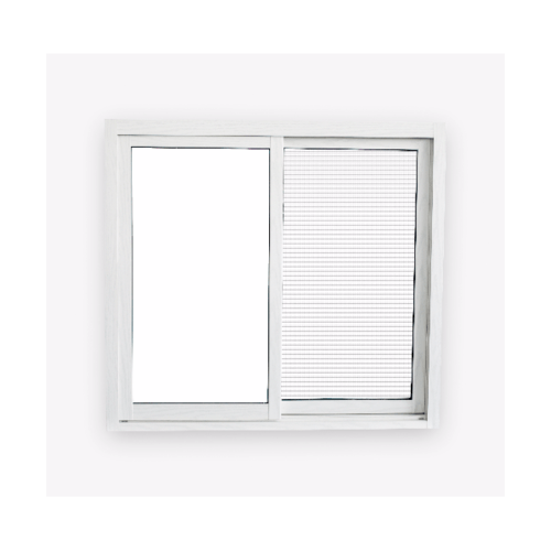 WELLINGTAN หน้าต่างอะลูมิเนียม บานเลื่อน SS WGCW1211-2P 120x110ซม. สีขาวลายไม้ พร้อมมุ้ง