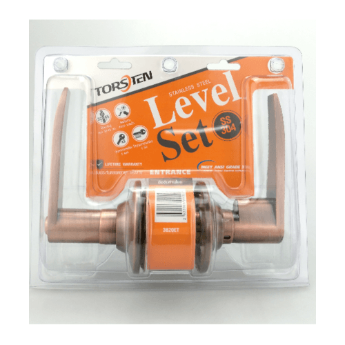 TOSTEN มือจับก้านโยกสเตนเลส 304 3820ET-AC สีทองแดงโบราณ