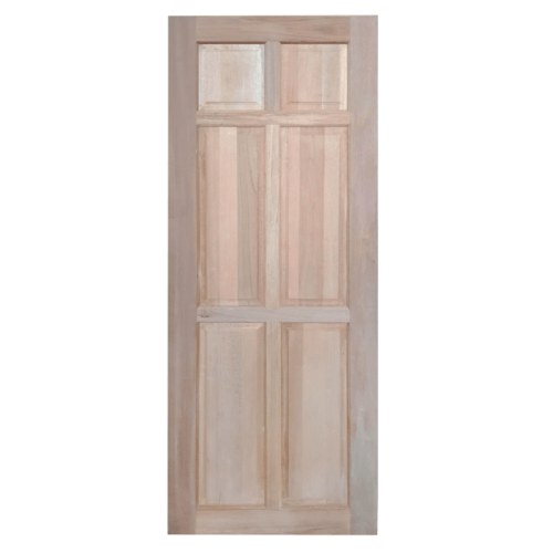 GREAT WOOD ประตูไม้แดง บานทึบ 6ฟัก 80x200ซม. MYS-MD6 (6P)