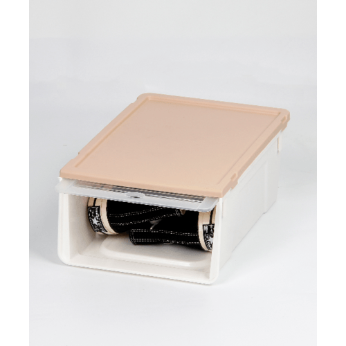 SAKU กล่องรองเท้าฝาหน้า ขนาด 34x23.5x14ซม. รุ่น TG54959 สีเบจ