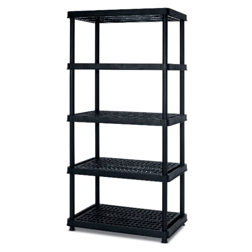 SAKU ชั้นวางของอเนกประสงค์ 5 ชั้น รุ่น TG59940S5 ขนาด 90x44x184 cm. สีดำ