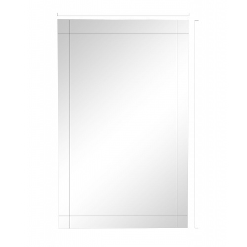 Nice กระจกเงาไม่มีกรอบ ทรงเหลี่ยม รุ่น PQS-XS6080G  ขนาด 60x80 ซม.