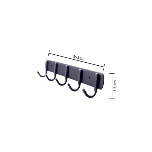 Iris ขอแขวนผ้าสแตนเลส 5 ขอ รุ่น SF-15   สีดำ
