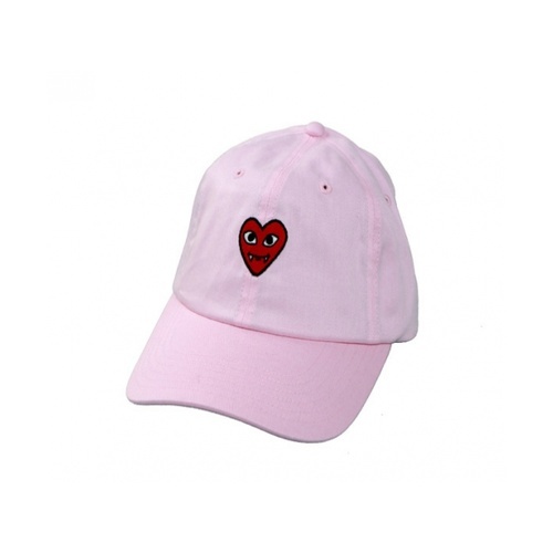 USUPSO หมวกแก๊ป Embroidered Smiley สีชมพู