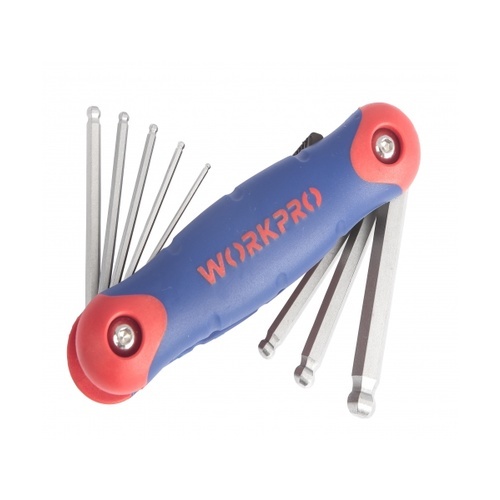 WORKPRO ชุดประแจหกเหลี่ยมหัวบอล(HEX) 8ชิ้น W022004