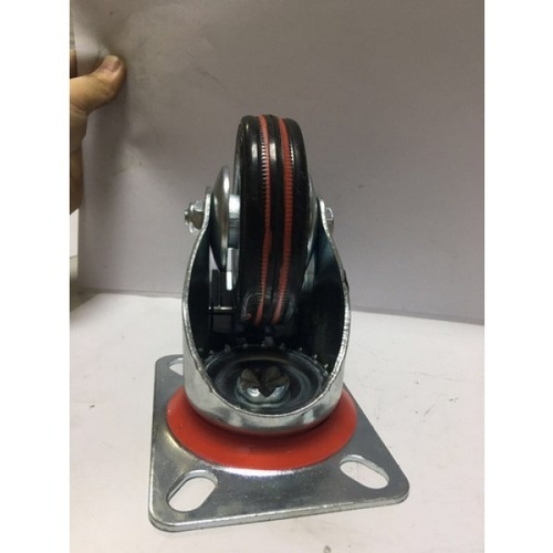 KAMPER ล้อยางแป้น มีเบรค 3นิ้ว (75มม) รุ่น 1013075