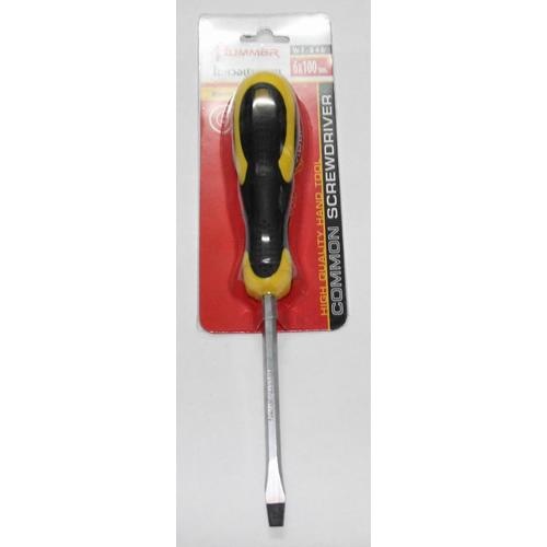 HUMMER ไขควงปากแบนหัวแม่เหล็ก รุ่น WT-846-6X100 ขนาด 6x100มม.