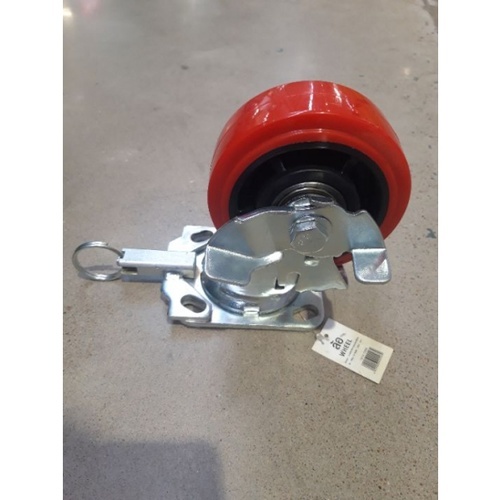 KAMPER ลูกล้อโพลียูรีเทน (PU) แป้นหมุน - มีเบรค รุ่น 1014-125B