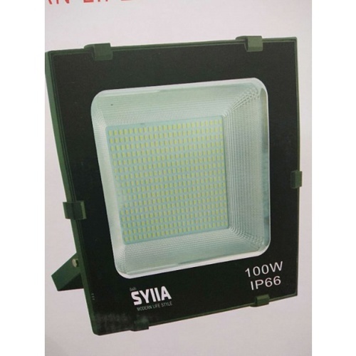 โคมฟลัดไลท์ LED รุ่น HQ-LT100WTGD65เดย์ไลท์ SYIIAดำ