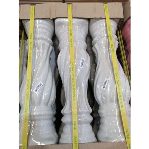 - ลูกกรงเกลียว 50ซม. สีมุกขาว