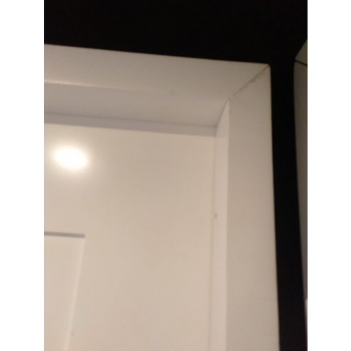 MJ วงกบประตูไม้จริง ขนาด 80x200 ซม. FR80-WH สีขาว